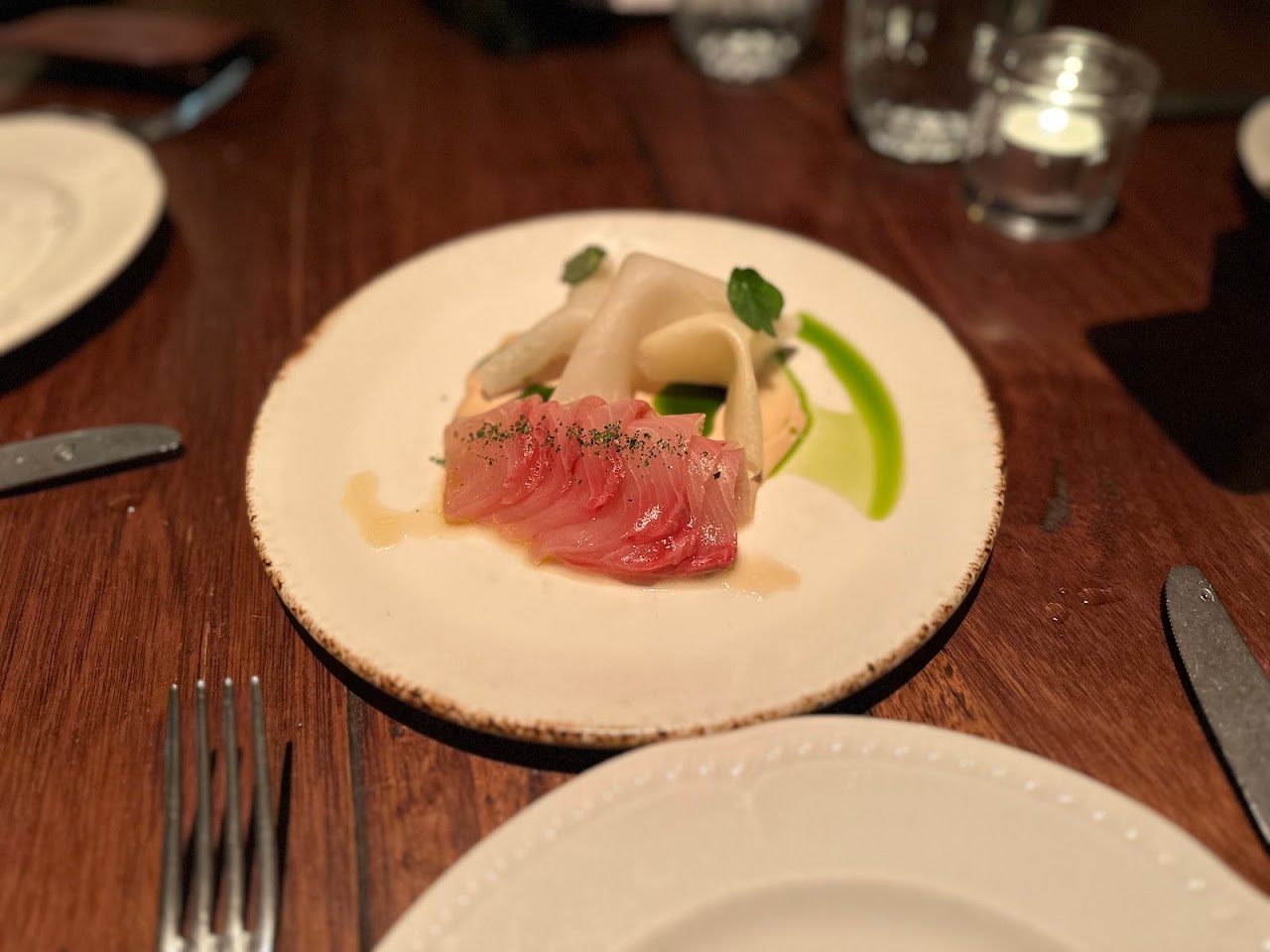 Seafood crudo plate at Bopp & Tone